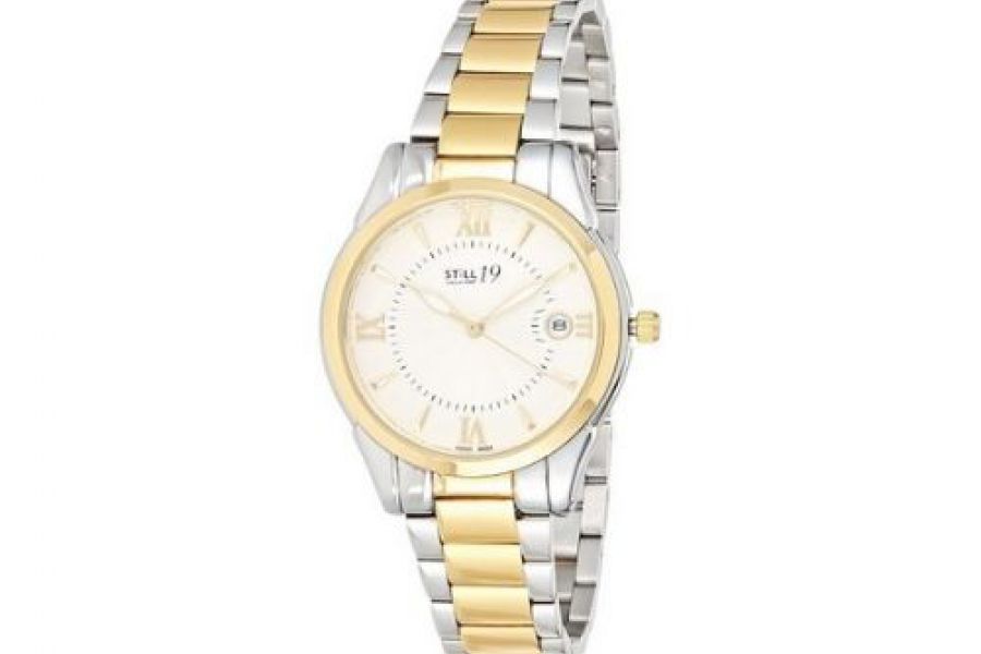 Still 19 - Women's Gold Dial Solid Stainless Steel Band Watch